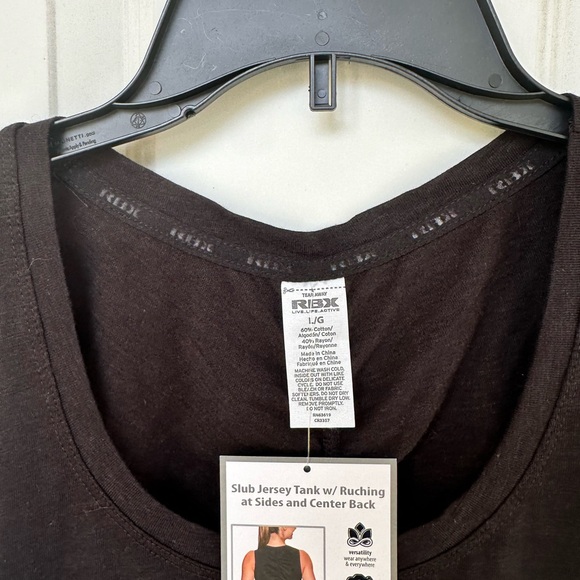 RBX Slub tank w Ruching at sides and center back size large - Picture 3 of 7